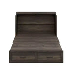 Fold-Out Murphy Cabinet Bed with Storage Drawer and Charging Station