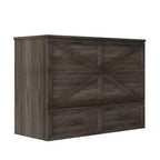Fold-Out Murphy Cabinet Bed with Storage Drawer and Charging Station