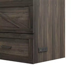 Fold-Out Murphy Cabinet Bed with Storage Drawer and Charging Station