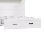 Fold-Out Murphy Cabinet Bed with Storage Drawer and Charging Station