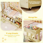 Twin House Bed w/ 2 Storage Drawers Roof & Fence Rails Headboard & Footboard
