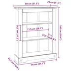 3/4-Tier Bookcase Pine