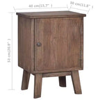 Bedside Cabinet 15.7x11.8x20.9 Solid Teak Wood