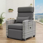 Reclining Patio Chair with Independent Backrest & Footrest Adjustment, 150 Lockable Comfort, Easy Armrest Control, Outdoor Lounge