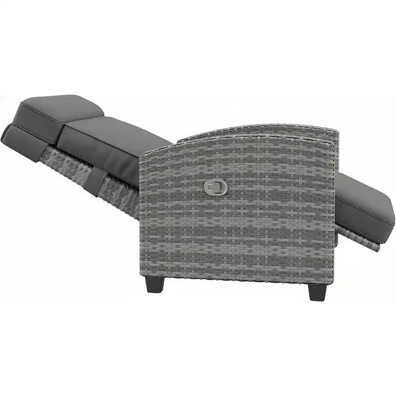 Reclining Patio Chair with Independent Backrest & Footrest Adjustment, 150 Lockable Comfort, Easy Armrest Control, Outdoor Lounge