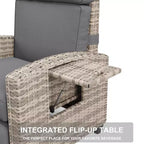 Reclining Patio Chair with Independent Backrest & Footrest Adjustment, 150 Lockable Comfort, Easy Armrest Control, Outdoor Lounge