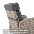 Reclining Patio Chair with Independent Backrest & Footrest Adjustment, 150 Lockable Comfort, Easy Armrest Control, Outdoor Lounge