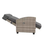 Reclining Patio Chair with Independent Backrest & Footrest Adjustment, 150 Lockable Comfort, Easy Armrest Control, Outdoor Lounge