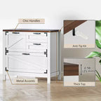 Lateral Filing Cabinet, Farmhouse File Cabinet with 4 Drawers, Fit Letter/A4/Legal Hanging Files