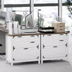 Lateral Filing Cabinet, Farmhouse File Cabinet with 4 Drawers, Fit Letter/A4/Legal Hanging Files
