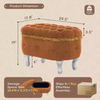 Modern Corduroy Button-Tufted Storage Bench with Hidden Compartment, Upholstered Ottoman Stool for Bedroom, Entryway