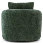 Lounge Chair, Swivel Barrel Sofa Chair with Dual-Layer Cushion, 250lbs Capacity, 36.6 Round Chenille Accent Chair for Living Room, Office