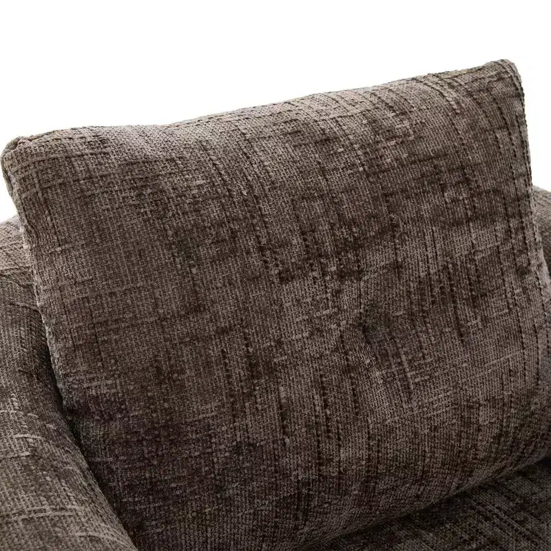 Lounge Chair, Swivel Barrel Sofa Chair with Dual-Layer Cushion, 250lbs Capacity, 36.6 Round Chenille Accent Chair for Living Room, Office