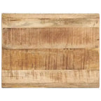 Side Table Brown Solid Rough Mango Wood Small Durable
