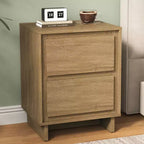 2-Drawer Dresser, Modern Wood Dresser with Clean Edge Detailing, Versatile Storage Unit for Bedroom, Living Room, Office, Entryway