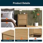 2-Drawer Dresser, Modern Wood Dresser with Clean Edge Detailing, Versatile Storage Unit for Bedroom, Living Room, Office, Entryway