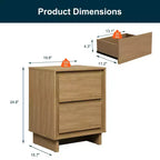 2-Drawer Dresser, Modern Wood Dresser with Clean Edge Detailing, Versatile Storage Unit for Bedroom, Living Room, Office, Entryway