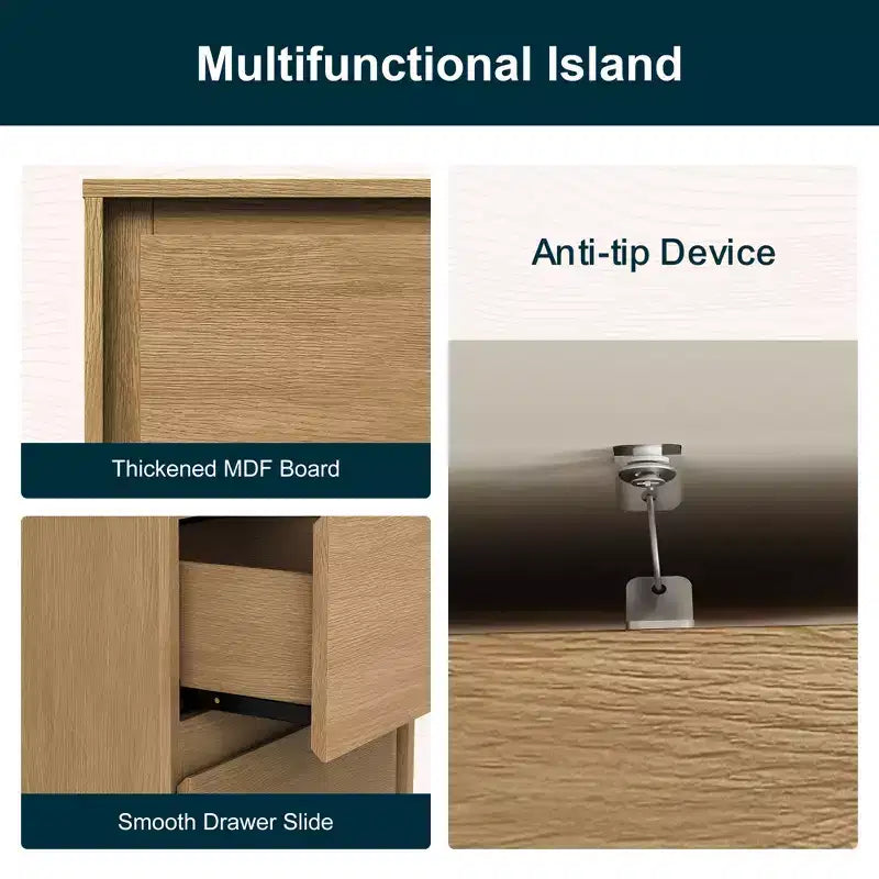 2-Drawer Dresser, Modern Wood Dresser with Clean Edge Detailing, Versatile Storage Unit for Bedroom, Living Room, Office, Entryway
