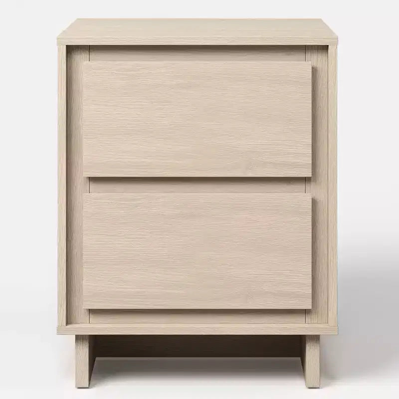 2-Drawer Dresser, Modern Wood Dresser with Clean Edge Detailing, Versatile Storage Unit for Bedroom, Living Room, Office, Entryway