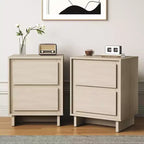 2-Drawer Dresser, Modern Wood Dresser with Clean Edge Detailing, Versatile Storage Unit for Bedroom, Living Room, Office, Entryway
