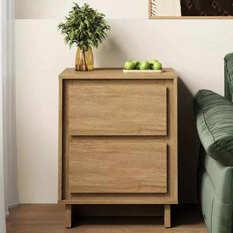 2-Drawer Dresser, Modern Wood Dresser with Clean Edge Detailing, Versatile Storage Unit for Bedroom, Living Room, Office, Entryway