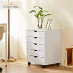 5/7-Drawer Mobile File Cabinet, Modern Under-Desk Storage Organizer for Office and Home, Smooth & Noise-Free Natural Wooden Drawers