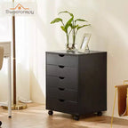 5/7-Drawer Mobile File Cabinet, Modern Under-Desk Storage Organizer for Office and Home, Smooth & Noise-Free Natural Wooden Drawers