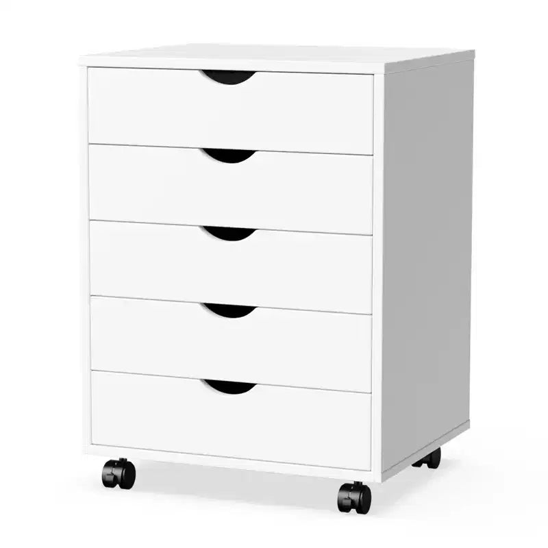 5/7-Drawer Mobile File Cabinet, Modern Under-Desk Storage Organizer for Office and Home, Smooth & Noise-Free Natural Wooden Drawers