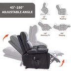 Beige Chenille Heat Massage Dual Motor Infinite Position Up to 350 LBS Large Electric Power Lift Recliners with Hidden Cup Holders