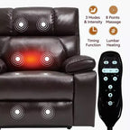 Beige Chenille Heat Massage Dual Motor Infinite Position Up to 350 LBS Large Electric Power Lift Recliners with Hidden Cup Holders