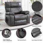 Beige Chenille Heat Massage Dual Motor Infinite Position Up to 350 LBS Large Electric Power Lift Recliners with Hidden Cup Holders