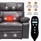 Beige Chenille Heat Massage Dual Motor Infinite Position Up to 350 LBS Large Electric Power Lift Recliners with Hidden Cup Holders