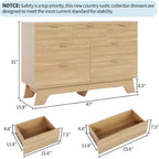 47-inch Drawer Bedroom Dressing Table, Medieval Modern Golden Handle Dressing Table, Grooved Dressing Cabinet, Oak Storage Cabinet