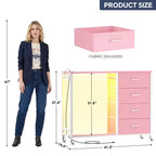 Clothes Rack, Dressers with Charging Station and Led Light, 4 Drawers Dresser for Bedroom