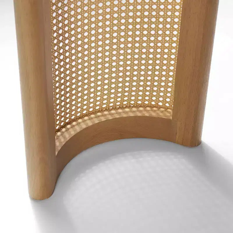 60 Oval Console Table with Cane Pedestal Legs, Narrow Sofa Table Modern Entryway Table for Hallway, Living Room & Foyer