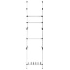 Telescopic Wardrobe System with Rods and Shelf Aluminum
