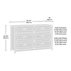52 Rustic 6-Drawer Wood Bedroom Dresser
