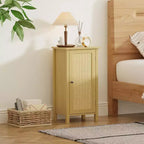 Modern Farmhouse Nightstand, 16 Inch Boho Bedside Table with Drawer, Wood Storage End Table with Sturdy Legs for Bedroom,Living Room