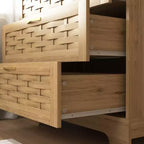 4 Drawer Dresser For Bedroom, Rattan Wood Dressers, Tall Dressers And Wide Chests Of Drawers, Bedroom Closet Dresser, Wood