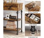 Small Entryway Console Table with 3 Drawers, Narrow Sofa Table with Storage Shelves for Living Room, Hallway, Bedroom