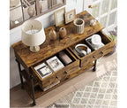 Small Entryway Console Table with 3 Drawers, Narrow Sofa Table with Storage Shelves for Living Room, Hallway, Bedroom