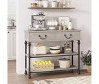 Small Entryway Console Table with 3 Drawers, Narrow Sofa Table with Storage Shelves for Living Room, Hallway, Bedroom