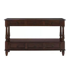54 Solid Wood Narrow Console Table with Storage, Modern 2-Tier Sofa Table, Entryway Table for Living Room, Hallway, or Foyer