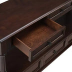 54 Solid Wood Narrow Console Table with Storage, Modern 2-Tier Sofa Table, Entryway Table for Living Room, Hallway, or Foyer