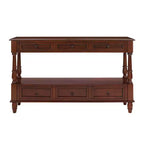 54 Solid Wood Narrow Console Table with Storage, Modern 2-Tier Sofa Table, Entryway Table for Living Room, Hallway, or Foyer