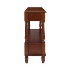 54 Solid Wood Narrow Console Table with Storage, Modern 2-Tier Sofa Table, Entryway Table for Living Room, Hallway, or Foyer