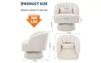 Swivel Barrel Chair, 360 Velvet Accent Chair with Thick Padding, Mid-Century Modern Lounge for Living Room, Bedroom, Gray