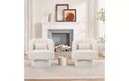 Swivel Barrel Chair, 360 Velvet Accent Chair with Thick Padding, Mid-Century Modern Lounge for Living Room, Bedroom, Gray