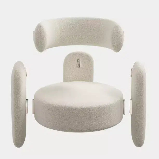 Oversized Modern Chenille Barrel Accent Chair,Mid-Century Lounge Armchair with Open Back,Soft&Cozy Upholstered Comfort for Living Room,Bedroom,Office
