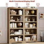 5-Tier Farmhouse Bookshelf, 69 Tall Bookcase with Adjustable Shelves & Anti-Slip Design, Open Storage Rack for Home Office, Living Room